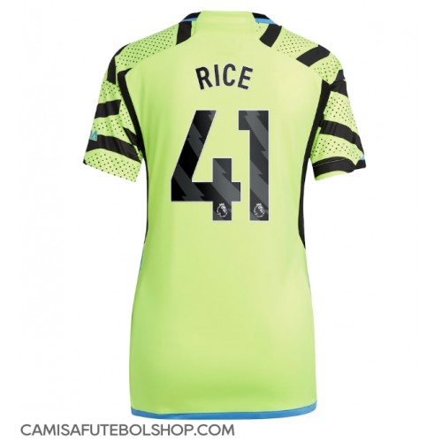 Camisa de time de futebol Arsenal Declan Rice #41 Replicas 2º Equipamento Feminina 2023-24 Manga Curta